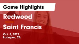 Redwood  vs Saint Francis Game Highlights - Oct. 8, 2022