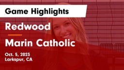 Redwood  vs Marin Catholic  Game Highlights - Oct. 5, 2023