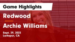 Redwood  vs Archie Williams  Game Highlights - Sept. 29, 2023