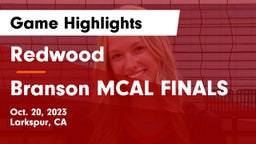 Redwood  vs Branson MCAL FINALS Game Highlights - Oct. 20, 2023