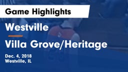 Westville  vs Villa Grove/Heritage Game Highlights - Dec. 4, 2018