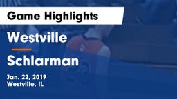 Westville  vs Schlarman  Game Highlights - Jan. 22, 2019