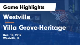Westville  vs Villa Grove-Heritage Game Highlights - Dec. 10, 2019