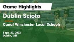 Dublin Scioto  vs Canal Winchester Local Schools Game Highlights - Sept. 22, 2022