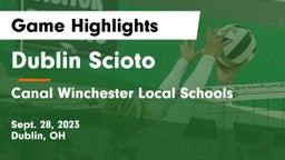 Dublin Scioto  vs Canal Winchester Local Schools Game Highlights - Sept. 28, 2023