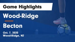 Wood-Ridge  vs Becton Game Highlights - Oct. 7, 2020