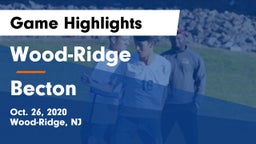 Wood-Ridge  vs Becton Game Highlights - Oct. 26, 2020