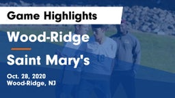 Wood-Ridge  vs Saint Mary's Game Highlights - Oct. 28, 2020