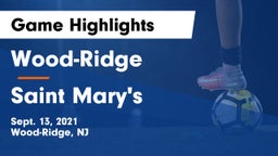 Wood-Ridge  vs Saint Mary's Game Highlights - Sept. 13, 2021