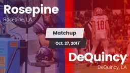 Matchup: Rosepine vs. DeQuincy  2017