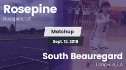 Matchup: Rosepine vs. South Beauregard  2019