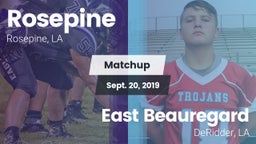 Matchup: Rosepine vs. East Beauregard  2019