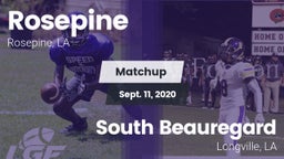Matchup: Rosepine vs. South Beauregard  2020