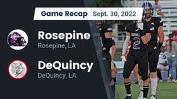 Recap: Rosepine  vs. DeQuincy  2022