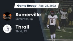 Recap: Somerville  vs. Thrall  2022