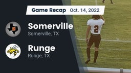 Recap: Somerville  vs. Runge  2022