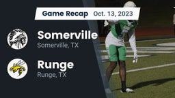 Recap: Somerville  vs. Runge  2023