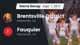 Recap: Brentsville District  vs. Fauquier  2017