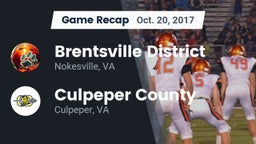 Recap: Brentsville District  vs. Culpeper County  2017
