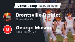 Recap: Brentsville District  vs. George Mason  2018