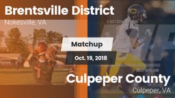 Matchup: Brentsville District vs. Culpeper County  2018