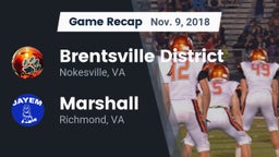 Recap: Brentsville District  vs. Marshall  2018