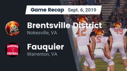 Recap: Brentsville District  vs. Fauquier  2019