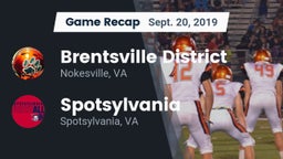 Recap: Brentsville District  vs. Spotsylvania  2019