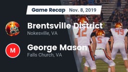 Recap: Brentsville District  vs. George Mason  2019