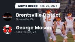 Recap: Brentsville District  vs. George Mason  2021