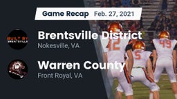 Recap: Brentsville District  vs. Warren County  2021
