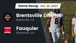 Recap: Brentsville District  vs. Fauquier  2023