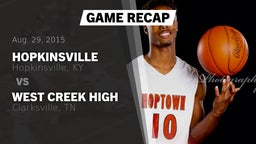 Recap: Hopkinsville  vs. West Creek High 2015