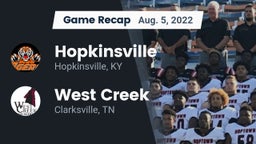 Recap: Hopkinsville  vs. West Creek  2022