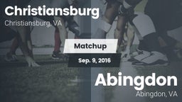 Matchup: Christiansburg vs. Abingdon  2016