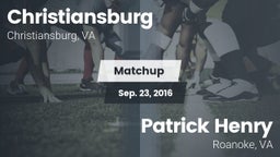 Matchup: Christiansburg vs. Patrick Henry  2016