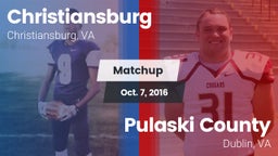 Matchup: Christiansburg vs. Pulaski County  2016