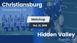 Matchup: Christiansburg vs. Hidden Valley  2016