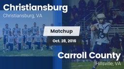 Matchup: Christiansburg vs. Carroll County  2016