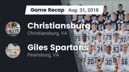 Recap: Christiansburg  vs. Giles  Spartans 2018