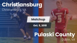 Matchup: Christiansburg vs. Pulaski County  2018