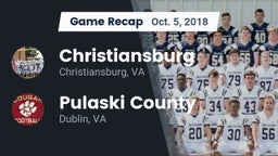 Recap: Christiansburg  vs. Pulaski County  2018