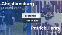 Matchup: Christiansburg vs. Patrick Henry  2018