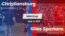 Matchup: Christiansburg vs. Giles  Spartans 2019