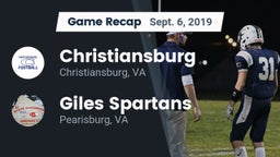 Recap: Christiansburg  vs. Giles  Spartans 2019