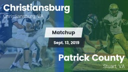 Matchup: Christiansburg vs. Patrick County  2019