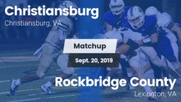 Matchup: Christiansburg vs. Rockbridge County  2019