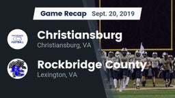 Recap: Christiansburg  vs. Rockbridge County  2019