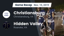 Recap: Christiansburg  vs. Hidden Valley  2019
