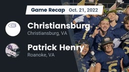 Recap: Christiansburg  vs. Patrick Henry  2022